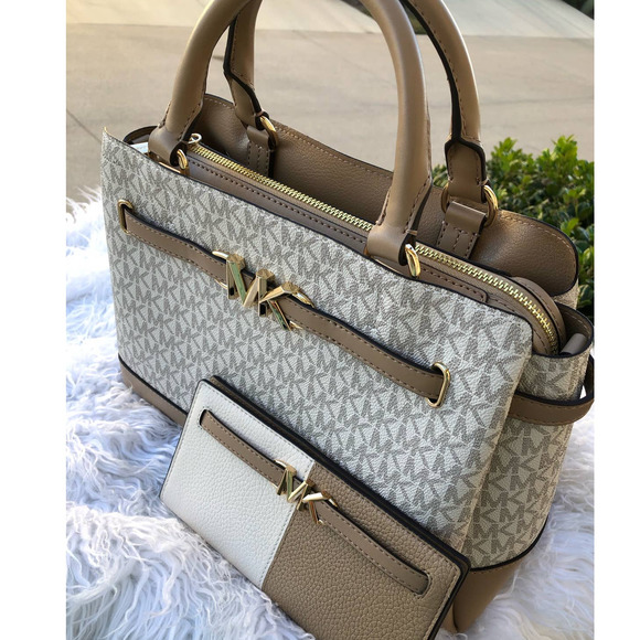 Michael Kors Reed Large Bag and Wallet Set Dust Bag Incl. - Picture 3 of 14